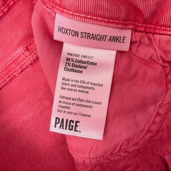 New PAIGE Hoxton Straight Ankle Jean Wildflower NWT Denim 25 - Picture 10 of 14